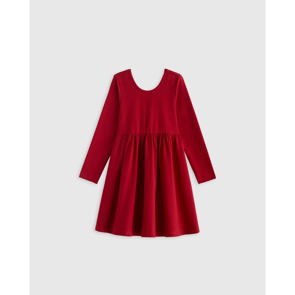 Quince Organic Cotton Long Sleeve Skater Dress - 3T